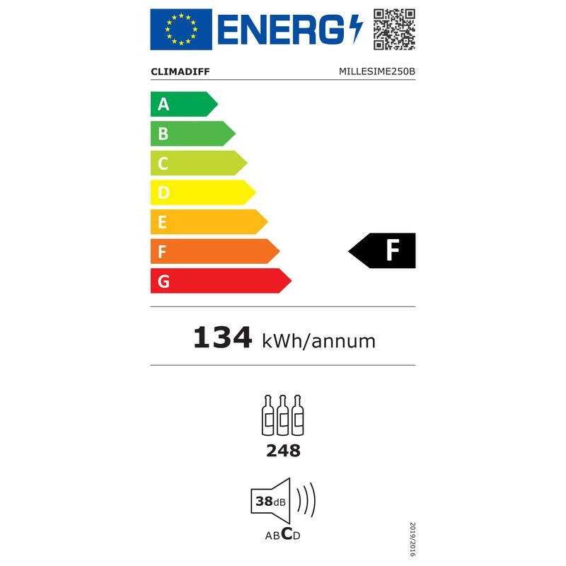 Verouderingskelder MILLESIME250B Climadiff - 248 flessen